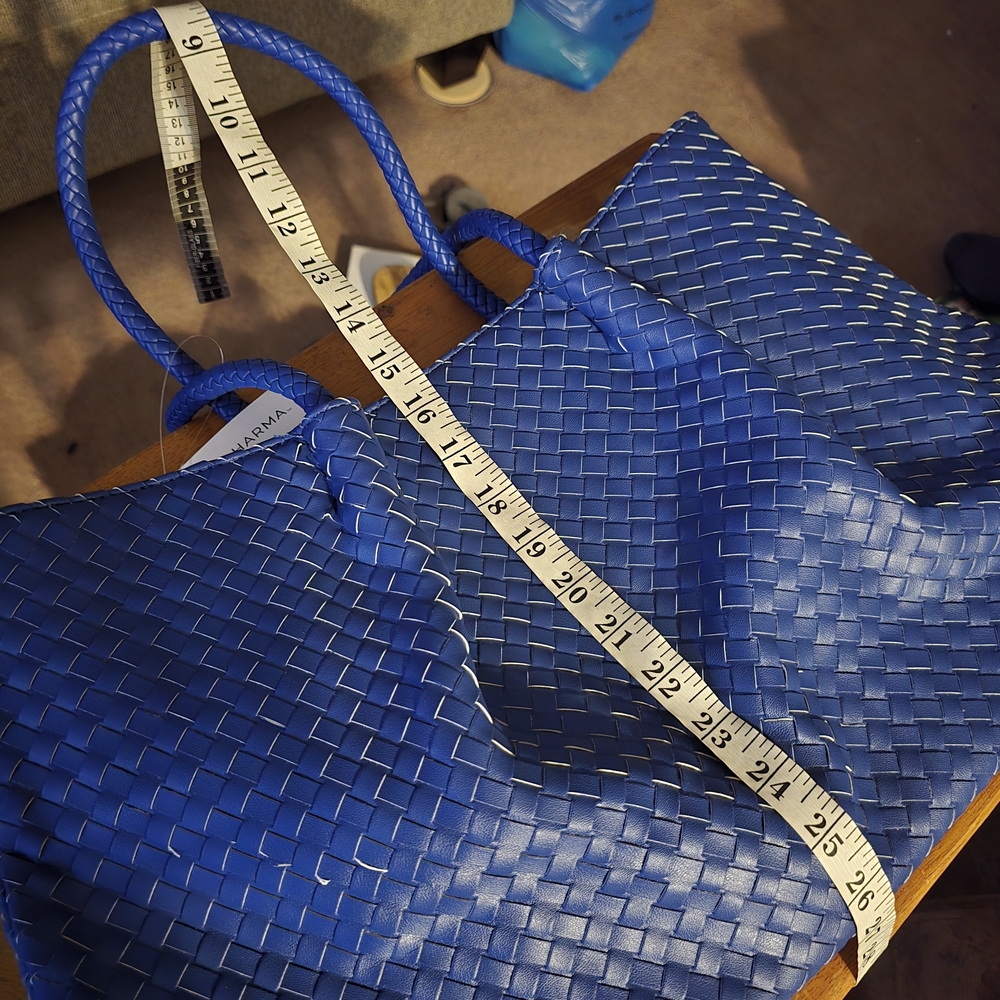 Blue Woven Tote Bag - Picture 7 of 9